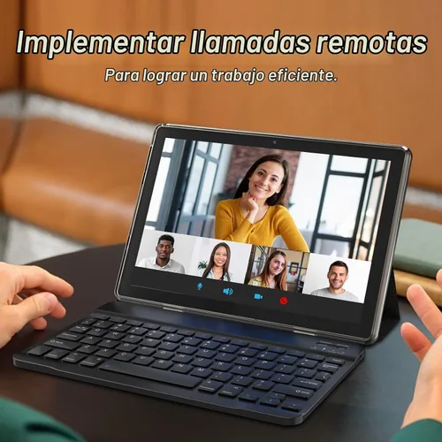 Vista 4 de Tablet Android 15 de 10 pulgadas, tabletas 2 en 1 con estuche de teclado ratón lápiz, 12 GB RAM 64 GB ROM 1 TB expandible, tablet PC con procesador
