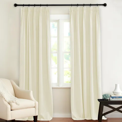 Vista 22 de KGORGE - Cortinas opacas de terciopelo beige de 84 pulgadas, 2 paneles para dormitorio