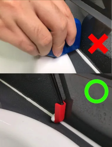 Vista 5 de ORXPLUS TOOLS - Kit de herramientas de calafateo de 10 piezas, herramienta de acabado de silicona para áreas estrechas, baño, cocina, fregadero