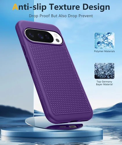Vista 517 de FNTCASE Funda para iPhone 17 Pro: Fundas delgadas translúcidas de color azul claro compatibles con MagSafe, protección completa de la cámara