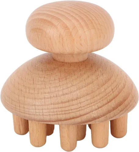 Vista 6 de HURRISE Masajeador de cabeza de madera, forma elimina molestias, reduce el estrés, herramienta de masaje de cabeza para dolor de cabeza