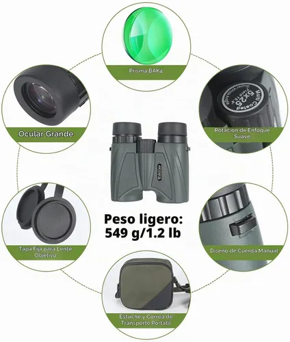 Vista 6 de Prismáticos ultra gran angular de 15.8° de 5x25 para deportes – Gran campo de visión, 829 pies/1000 yardas – Binoculares compactos para deportes
