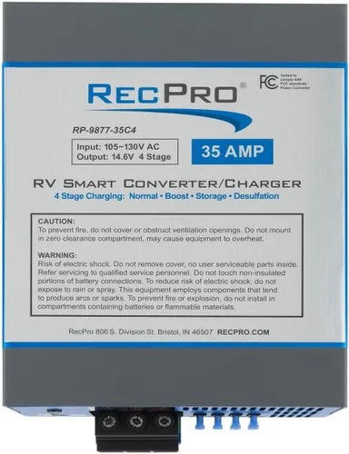 Vista 7 de RecPro - Convertidor de energía RV de 35 amperios y cargador de batería Carga de 4 etapas