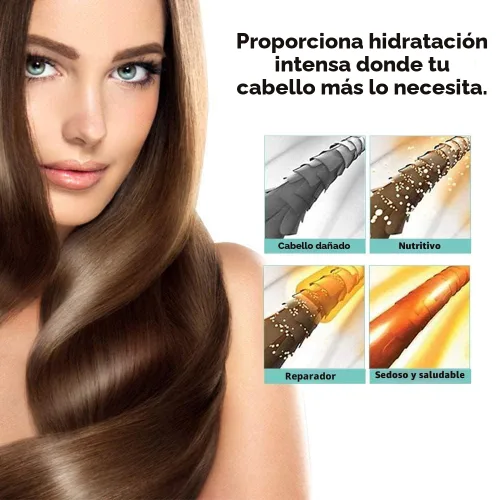 Vista 2 de Mascarilla de queratina para el cabello, para reparación profunda de la raíces del cabello, mascarilla para cabello dañado y seco, de 8.45 fl oz