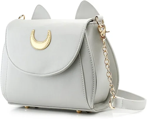 Vista 2 de Oct17 Moon Luna Design Monedero Kitty Cat Satchel bolso de hombro diseñador mujeres bolso Tote PU cuero Sailer