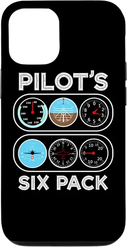 Vista 11 de iPhone 12 mini Pilot's Six Pack Vuelo Instrumentos Aviación Case