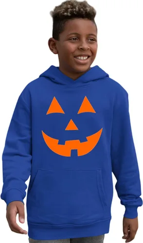 Vista 21 de Go All Out Jack O Lantern Pumpkin Face Halloween Divertida sudadera con capucha para hombre y mujer Naranja