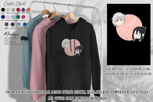 Vista 2 de Ne%zumi Merch I Ship It Pullover Hoodie, T-Shirt, Crewneck, Long Sleeve, Adult Youth Cotton Unisex Sweatshirt, Unique Birthday Gifts for Kid Women