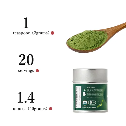 Vista 3 de Mikan-Yama Polvo de matcha orgánico japonés de grado ceremonial 40 g (1.41 oz)