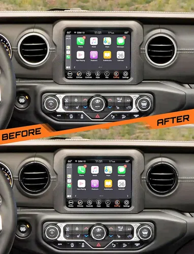 Vista 6 de Savadicar - Accesorios de interior negros - Cubierta de anillo de rejilla de ventilación de aire acondicionado para Jeep Wrangler JL JLU 4XE