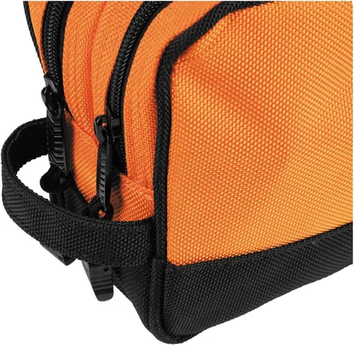 Vista 13 de Klein Tools Bolsa de herramientas, compartimentos dobles, organizador de bolsas de herramientas de alta resistencia, bolsa multiusos