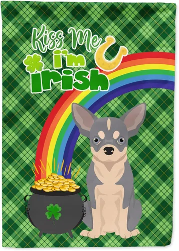 Vista 91 de Caroline's Treasures WDK4731GF - Bandera decorativa para jardín del día de San Patricio, color negro y tostado, Airedale Terrier, para jardín