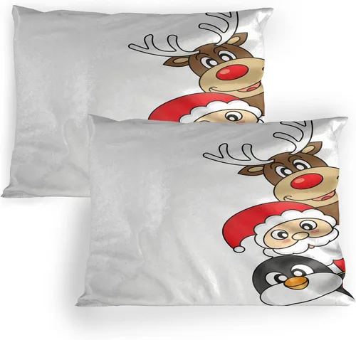 Vista 12 de Lunarable Juego de 2 fundas para almohada de otoño, tema vintage otoñal con estilo granja, ilustración de flores silvestres, artículo de cama