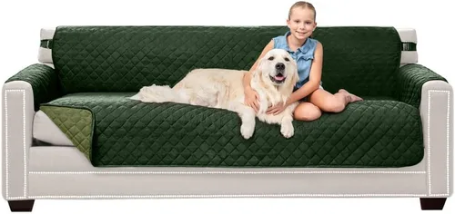 Vista 35 de Sofa Shield Funda de sofá con correa, reversible, resistente a las manchas y al desgarro, funda acolchada de microfibra, lavables, asiento de 62