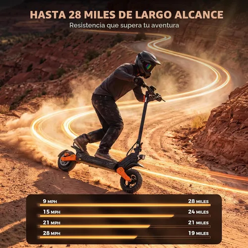 Vista 4 de isinwheel Scooter eléctrico GT1, 28 MPH, 800W, rango de 28 millas Nuevo Negro