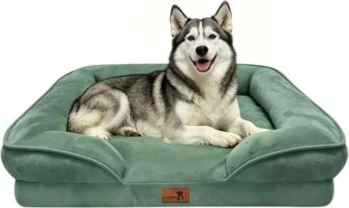 Vista 63 de Spotted Play Cama ortopédica para perros con lados, sofá cama para perros pequeños, sofá cama de espuma de apoyo para mascotas con funda extraíble