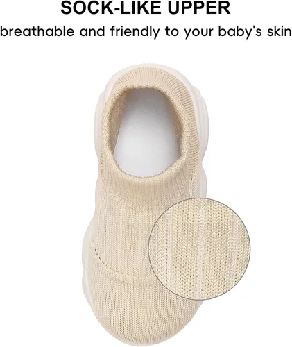 Vista 2 de Cubufly Zapatos de calcetín para bebés, zapatos para caminar para los primeros zapatos deportivos sin cordones de 0 a 3 años