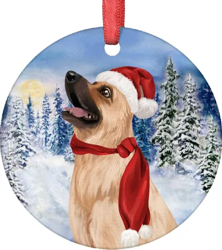 Vista 10 de Adornos de Navidad para perros, adorno de Navidad de caniche de 2021, adorno de caniche, adorno de Papá Noel, perro, árbol de Navidad, adornos