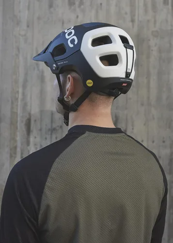 Vista 6 de POC, Tectal Race MIPS - Casco de bicicleta de montaña para senderos y Uranio Negro/Hidrógeno Blanco Mate