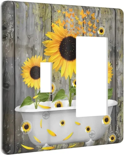 Vista 36 de Placa de pared de 1 cuadrilla, diseño de playa, océano, amanecer, mar, atardecer, cubierta de interruptor de luz en blanco, decorativo, sin