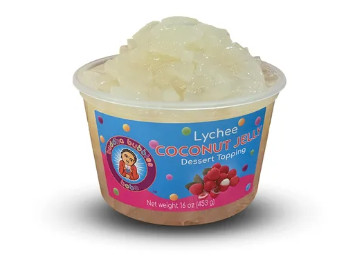 Vista 8 de Topping de postre de gelatina de coco prémium de Buddha Bubbles Boba (jalea de coco)