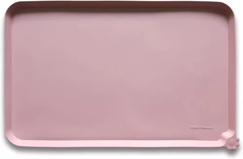 Vista 30 de Hoki Found - Bandeja de silicona para comederos de perros y gatos, tapetes impermeables para comida y agua, color caramelo