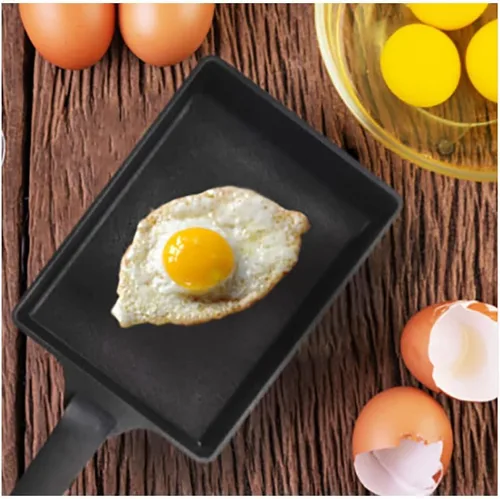 Vista 6 de Tamagoyaki Huevo de tortilla japonesa, revestimiento antiadherente, sartén cuadrada (5.5x7.9 in)