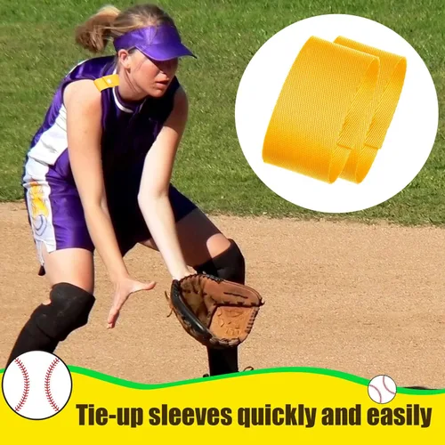 Vista 6 de Dingion 10 pares de soportes de manga de softbol para camisa deportiva, corbatas, clips de jersey, correas para camisetas para gimnasia, fútbol