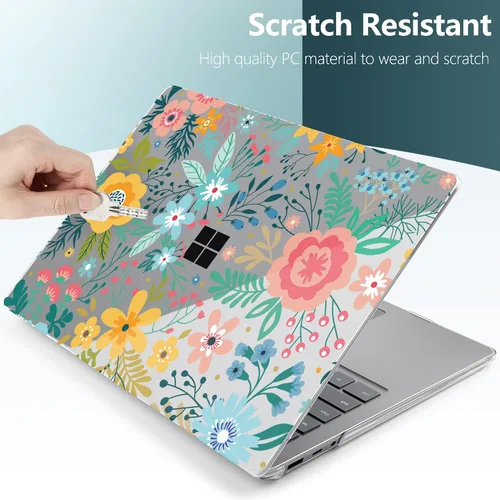 Vista 5 de TWOLSKOO Funda para portátil Microsoft Surface Go 2/1 de 12.4" lanzada con el modelo 1943/2013, carcasa rígida de plástico protectora y cubierta