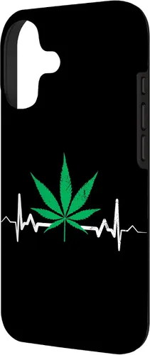 Vista 2 de Weed Heartbeat Pot Cannabis Leaf Marijuana 420 Stoner Gift Case for iPhone 17