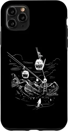 Vista 13 de iPhone 16 Ski Skiing Hobby Sport Snow Mountain Line Art Design Case