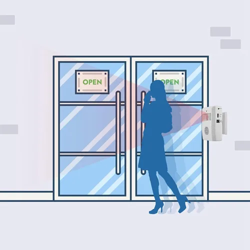 Vista 9 de Sensor de bienvenida, sensor independiente, sensor de movimiento, timbre de puerta de 16 música, alarma de bienvenida para puerta, alarma de entrada