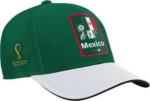Vista 3 de Outerstuff Sombrero de malla Procrown con mosaico de contraste para la Copa Mundial de la FI verde-blanco
