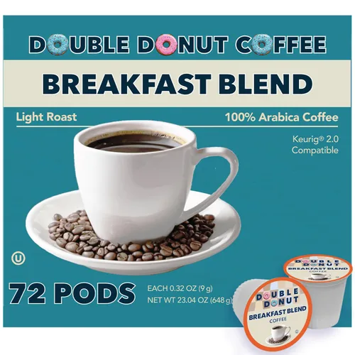 Vista 73 de Double Donut Coffee Cápsulas de café de arándanos, cápsulas de café con sabor a arándanos de una sola porción, café tostado medio para cafeteras