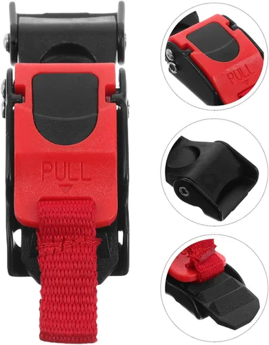Vista 4 de Hebilla de casco de liberación para cascos de motocicleta, construcción de hierro ABS de nailon, cierre de presión fácil y ajuste accesorio