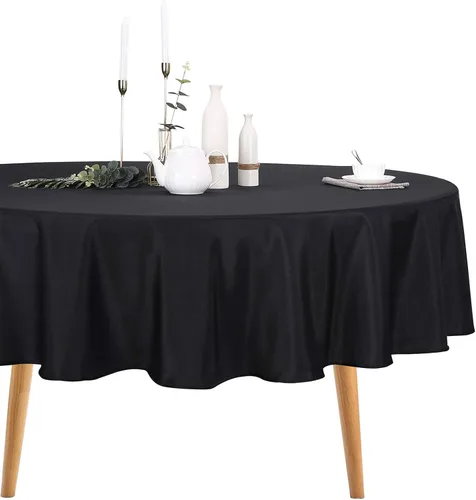 Vista 80 de Ascoza Paquete de 2 manteles cuadrados negros de tela de poliéster de 52 x 52 pulgadas para bodas, banquetes, restaurantes y fiestas