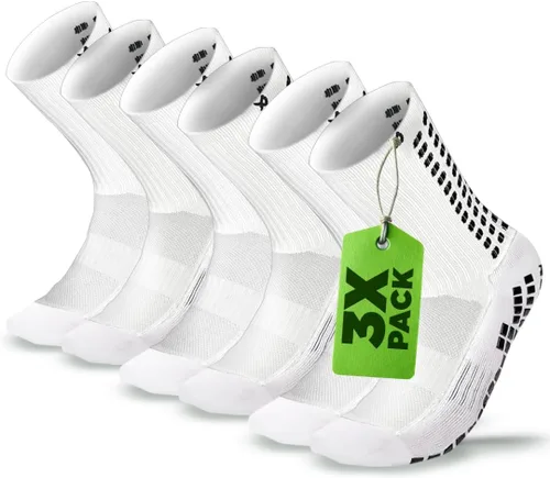 Vista 14 de LUX Sports Calcetines de Doble Agarre - Calcetines de Agarre para Fútbol para Hombres y Mujeres. Rendimiento y Comodidad GripArray
