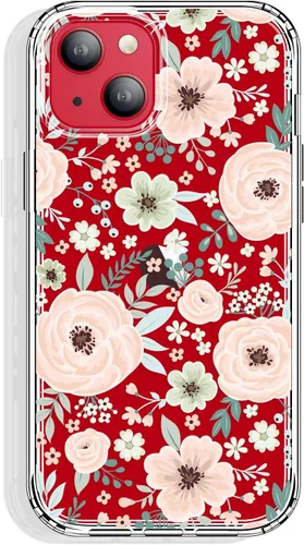Vista 44 de GYZYA Funda transparente para iPhone 14 y iPhone 13 de 6.1 pulgadas con diseño de patrón, funda protectora delgada de TPU + parachoques a prueba
