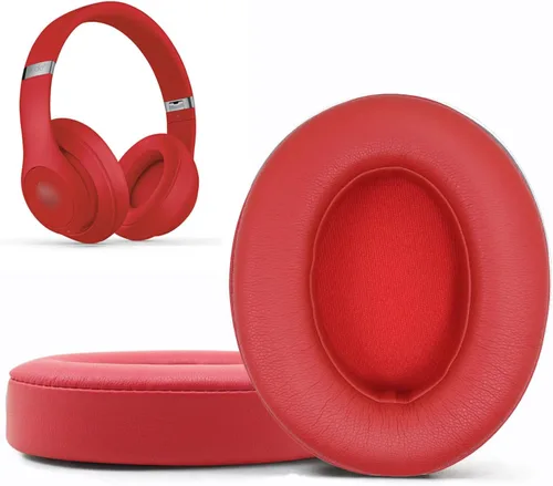 Vista 9 de Almohadillas de repuesto compatibles con Beats Studio 3.0/2.0, cubiertas para auriculares con espuma de alta densidad, cuero suave, almohadillas
