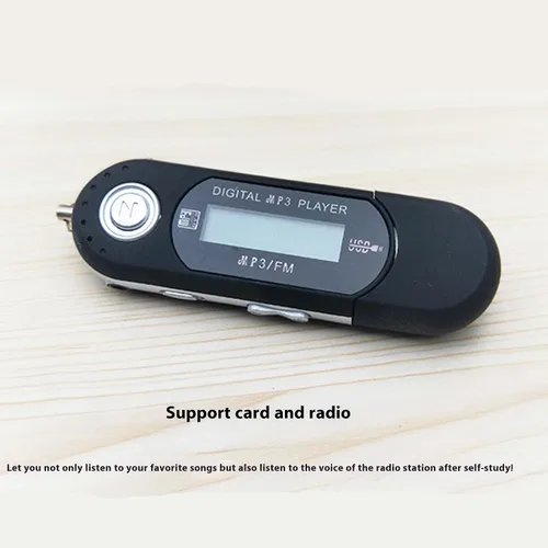 Vista 3 de Slim design MP3 player in auto power outage mode with memory and lyrics lyrics display for music lovers blue