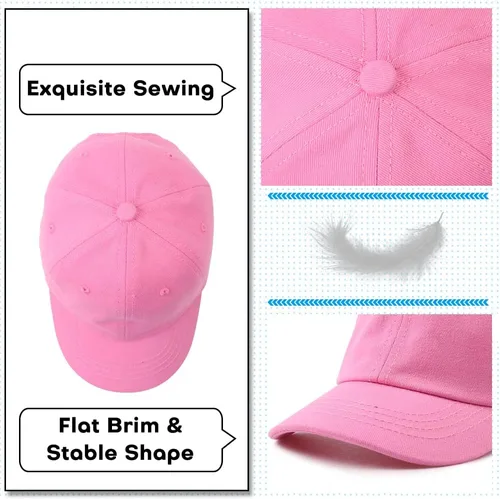 Vista 103 de Peecabe Gorra de béisbol para niños pequeños, unisex, de algodón, ajustable, para bebés, niños, gorra de béisbol para niñas de 1 a 5 años