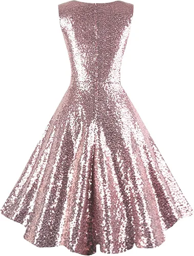 Vista 2 de Dressever - Vestido de cóctel sin mangas para mujer, diseño de fiesta de los años 50 y 60