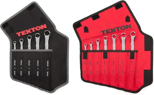 Vista 16 de TEKTON Juego de 5 llaves de caja con desvío de 45 grados con organizadores modulares (1/4-13/16 pulgadas) WBE95101
