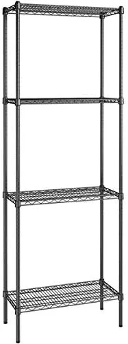 Vista 328 de Kit de 4 estantes de epoxi verde NSF de 21 x 72 pulgadas con postes de 86 pulgadas, estantería de almacenamiento resistente, kit de estantería