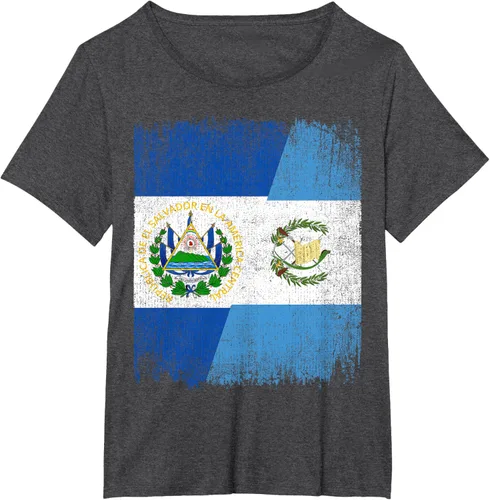 Vista 22 de Camiseta Half El Salvador Bandera de Guatemala con raíces guatemaltecas