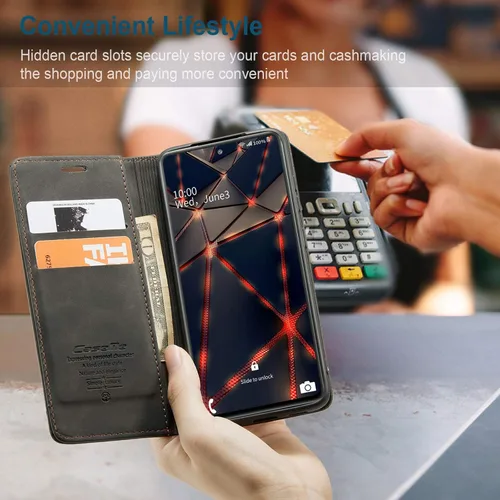 Vista 7 de Funda tipo cartera para Samsung Galaxy S20 FE 5G, con soporte magnético, de piel, con tarjetero de identificación y tarjeta de crédito para Samsung