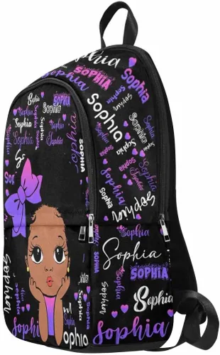 Vista 2 de Texto personalizado Elefante desgaste gafas mochila mochila mochila casual Daypack bolsa para mamá niñas, color00-24, Moderno