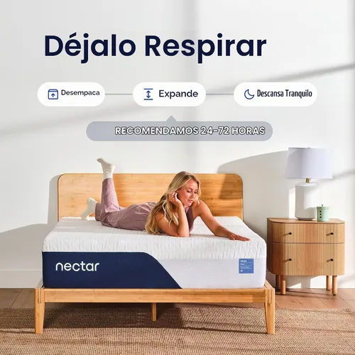 Vista 6 de Colchón híbrido Nectar de 12 pulgadas, individual, firmeza media, prueba de 1 año