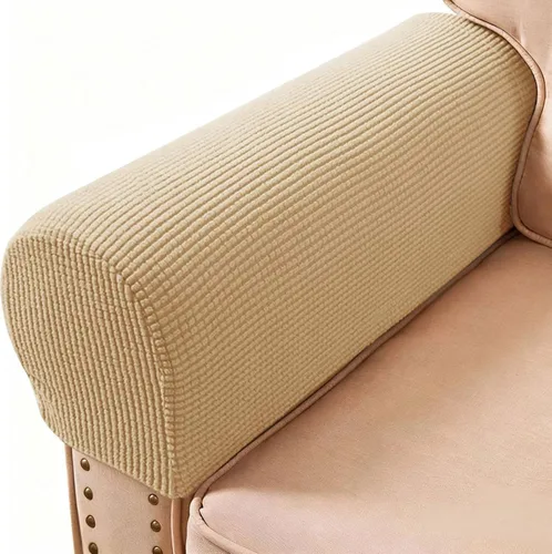 Vista 12 de Juego de 2 fundas elásticas para reposabrazos de sofá, silla y sillón reclinable (Negro)