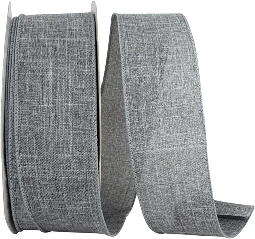 Vista 11 de Cinta Reliant Ribbon 92573W-031-09K para borde con alambre Everyday Linen Value, 1-1/2 pulgadas x 50 yardas, color negro